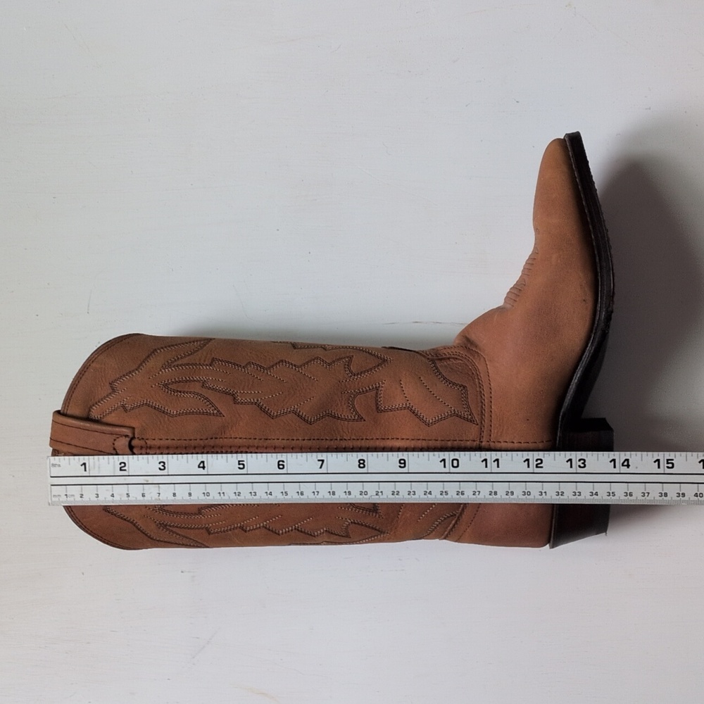 Vintage Dan Post Marlboro Gear Leather Cowboy Western Boots Women's 6M - Picture 10 of 16